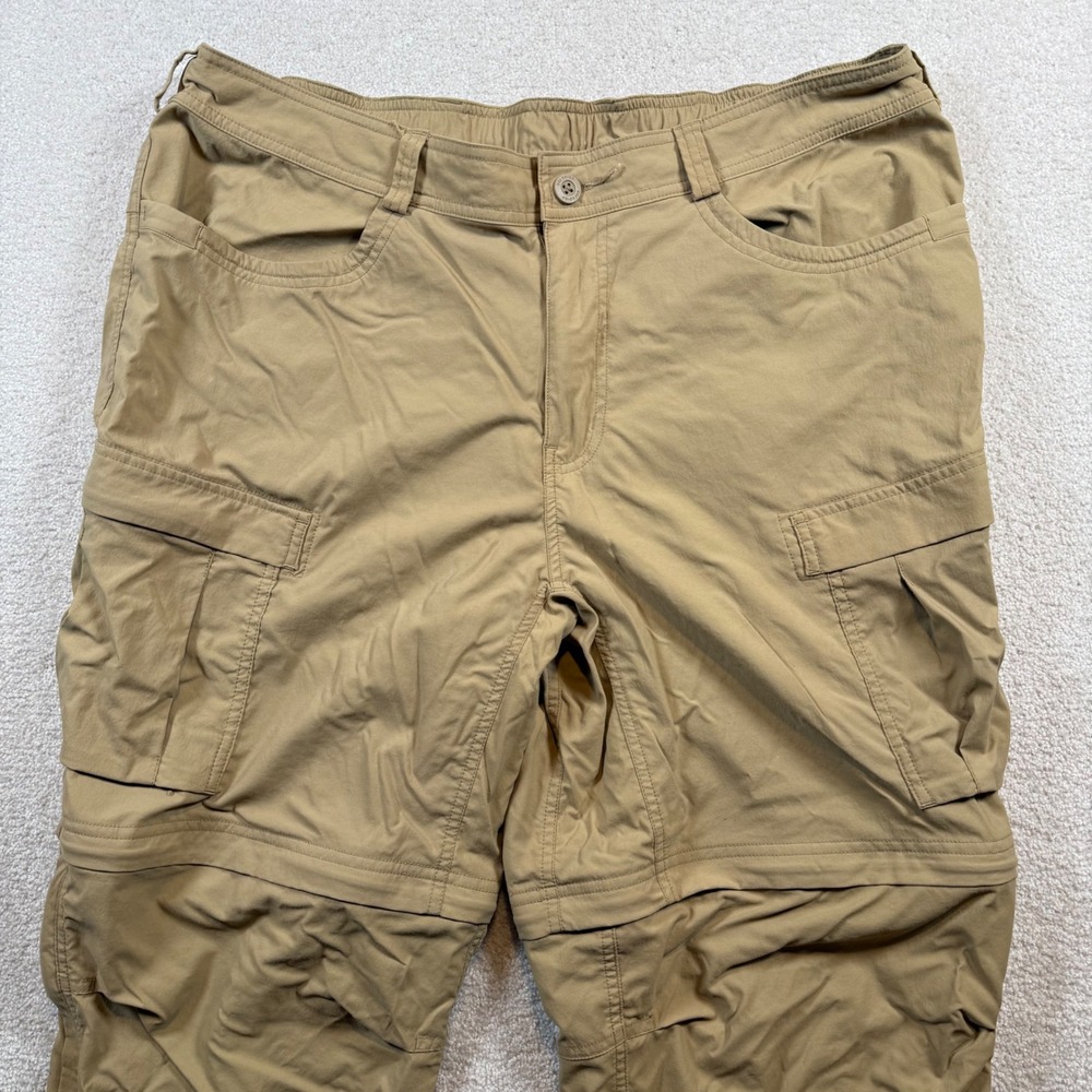 REI Co-op Convertible Cargo Pants Mens 42x30 Tan Sahara Hiking Zip Off Stretch - Picture 4 of 12